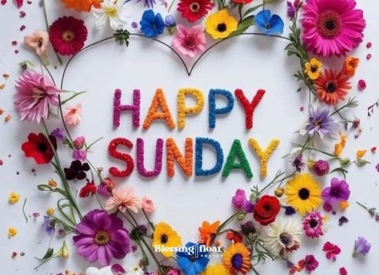 happy sunday with blessing float